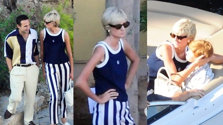 Elizabeth Debicki jako Diana na planie "The Crown"