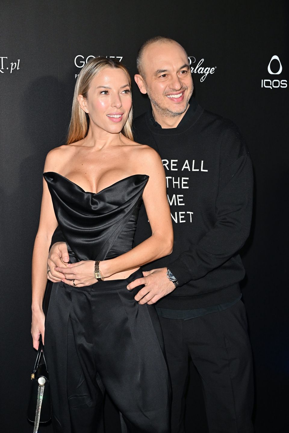 Ewa Chodakowska z mężem, ścianka eventu "GQ"