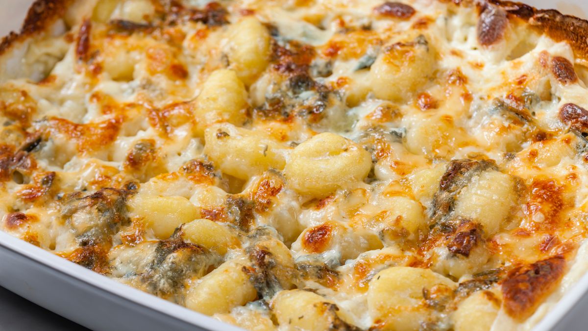 Gnocchi zapiekane z serem pleśniowym