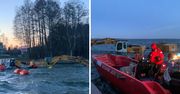 Koparka pod wodą na Mazurach. Interweniował MOPR