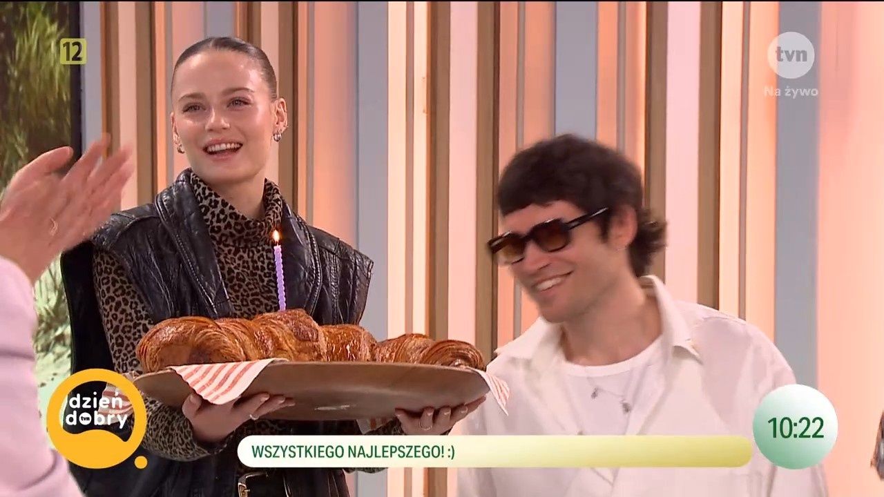 Kasia Sawczuk uraczyła ukochanego wielkim croissantem