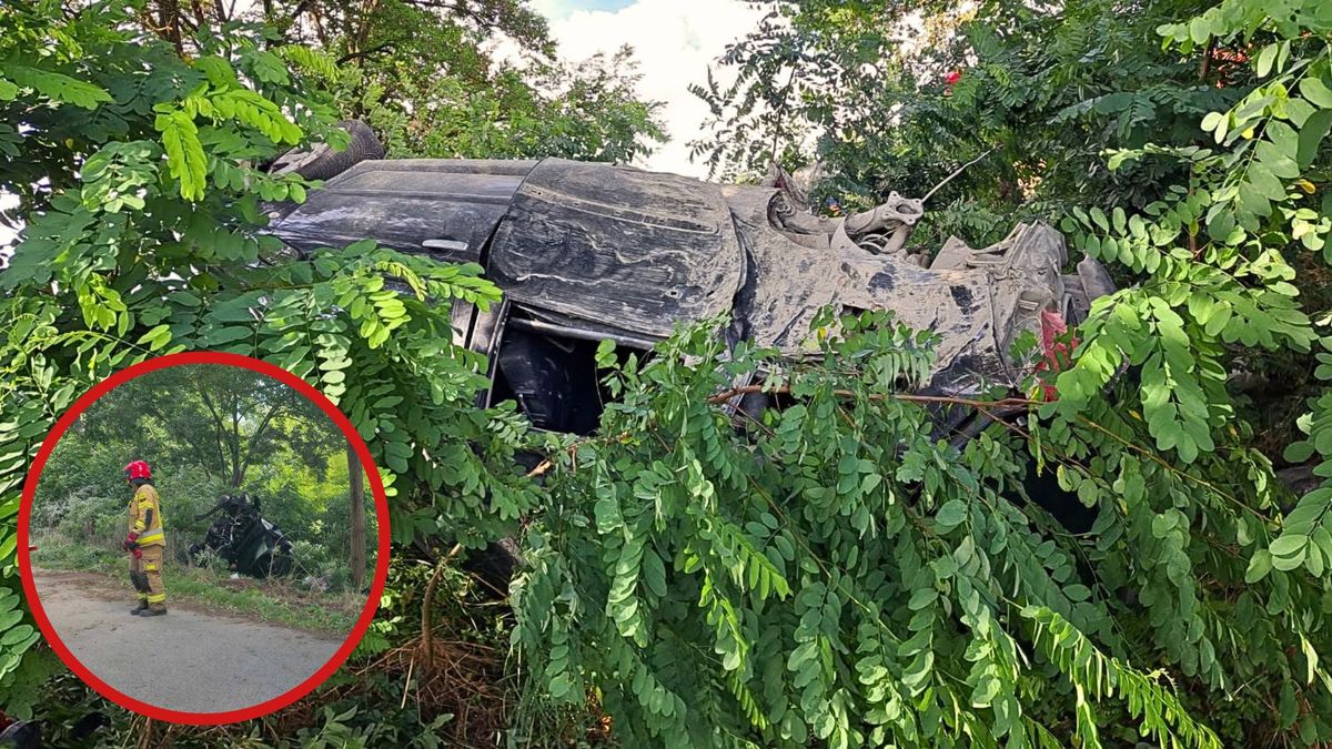Peugeot dachował między Zawadą a Starą Łubianką