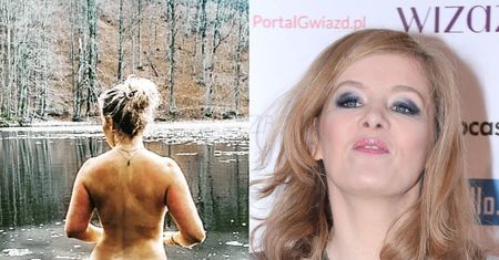 Rozebrana do rosołu Czesia z "Klanu" mędrkuje, brodząc w zamarzniętym jeziorze: "Okazało się, że w górach lubię być naga"