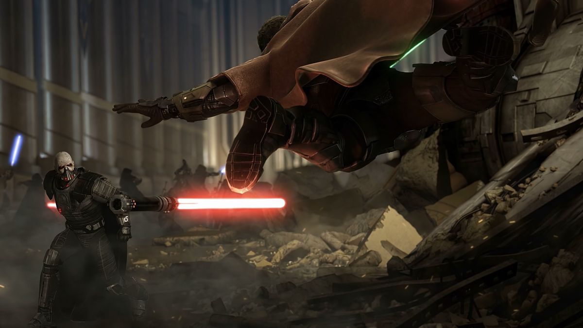 Darth Malgus atakuje wojownika Jedi