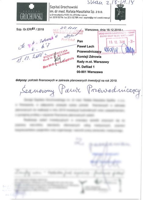 Korespondencja wysyłana na niepoprawny adres radnego Warszawy do której dotarła WP