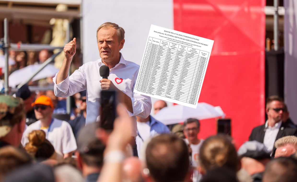 Wpłacili już ponad milion na partię Tuska