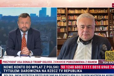 Adrian Klarenbach i Tomasz Sakiewicz w TV Republika