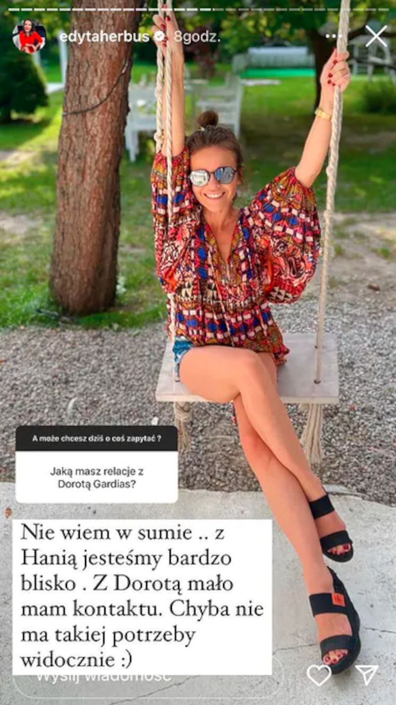 Edyta Herbuś o relacjach z Dorotą Gardias