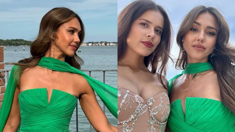 Jessica Alba zabrała 17-letnią córkę na ślub Bezosa i Sanchez