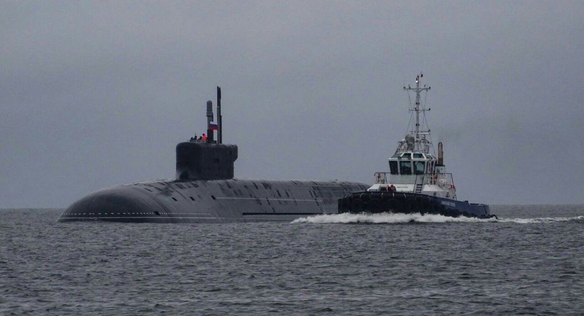 Okręt K-555 Kniaź Pożarskij podczas testów