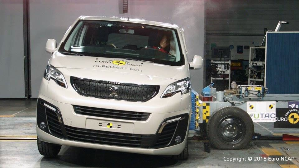 Testy Euro NCAP grudzień 2015: Peugeot Traveller, Citroën Spacetourer Toyota Proace