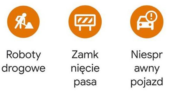 Google wprowadza do platformy Mapy informacje o zamkniętych pasach ruchu i niesprawnych pojazdach
