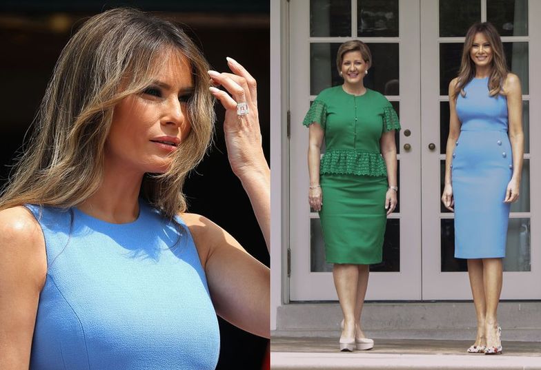 Melania Trump przed Białym Domem