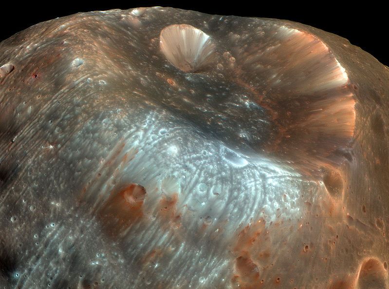 Jeden z kraterów Fobosa