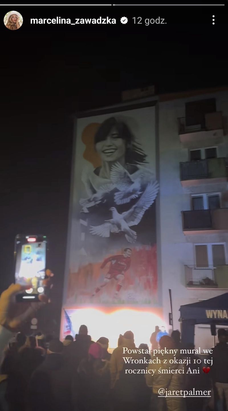 Mural poświęcony Annie Przybylskiej