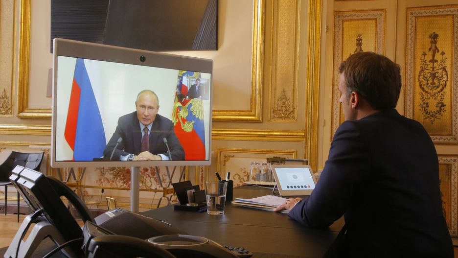 Macron po rozmowie z Putinem. Zdjęcie archiwalne 