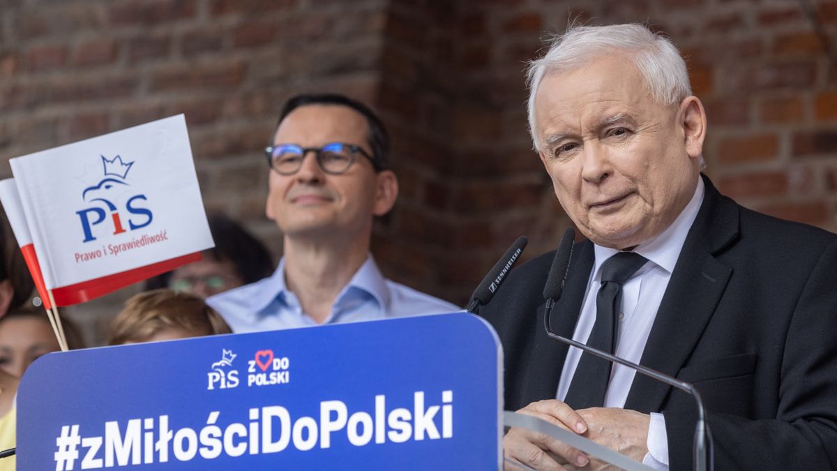 Jarosław Kaczyński i Mateusz Morawiecki na szlaku wyborczym, lipiec 2023 r. 