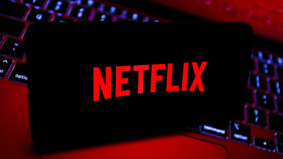 Netflix logo is displayed on a mobile phone screen for illustration photo. Krakow, Poland on January 23, 2023. (Photo by Beata Zawrzel/NurPhoto via Getty Images)