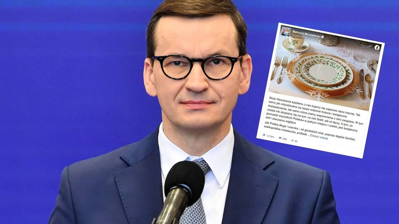 Premier Mateusz Morawiecki postanowił podzielić się z internautami swoimi preferencjami kulinarnymi związanymi w wigilijną kolacją  (Radek Pietruszka, PAP)