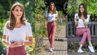 "Romantyczna" Kate Middleton w "znoszonych" spodniach za 150 złotych wspiera matki w Londynie (ZDJĘCIA)