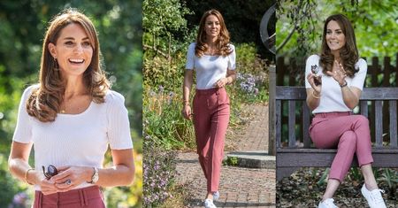 "Romantyczna" Kate Middleton w "znoszonych" spodniach za 150 złotych wspiera matki w Londynie (ZDJĘCIA)