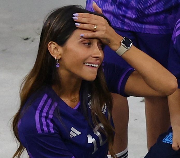 Leo Messi świętuje zwycięstwo Argentyny z żoną i synami