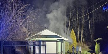 Ostróda: Nocny pożar domku letniskowego przy ul. 3 Maja