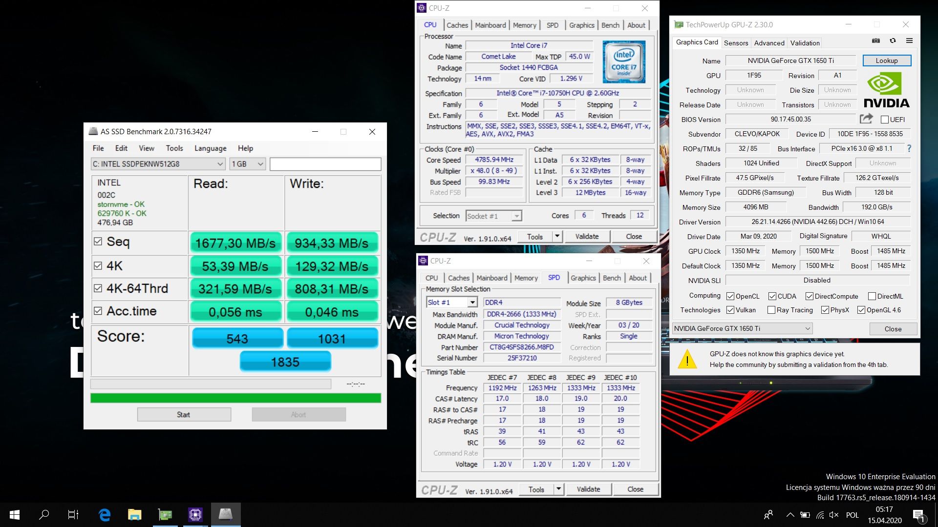Dream Machines G1650Ti-15PL – test laptopa, czyli Core i7-10750H i GTX 1650 Ti w akcji 12