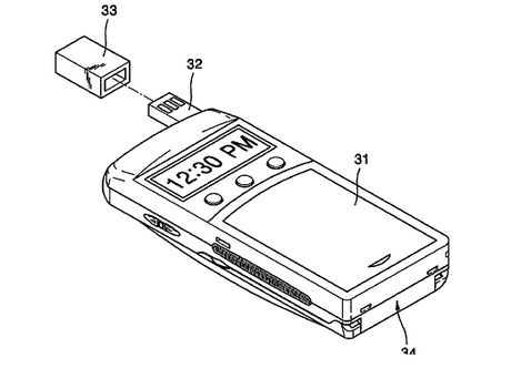Patent Samsunga na telefon z USB 1