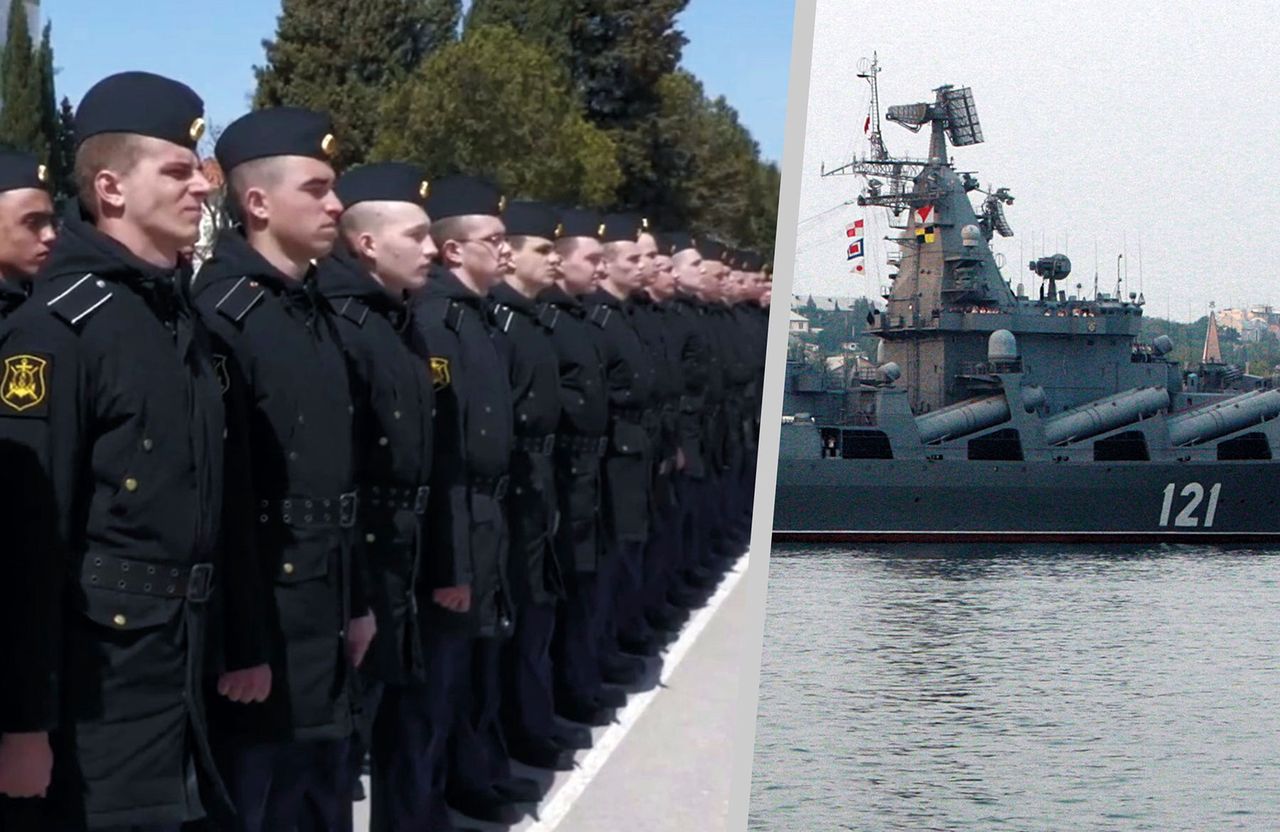 Uratowani z krążownika Moskwa? Rosja pokazuje film