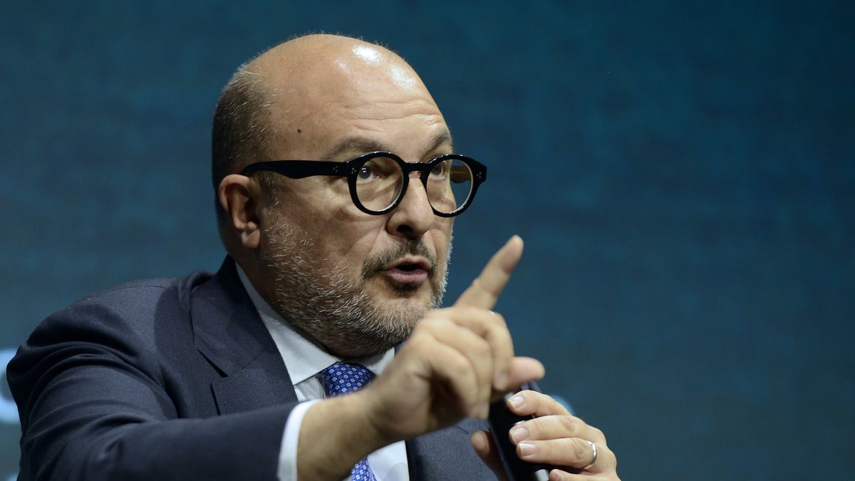 ROME, ITALY - MAY 07: Gennaro Sangiuliano, minister of culture, participates in the "General States of Accountants" conference at the La Nuvola conference center, ,on May 07, 2024 in Rome, Italy.  Photo by Simona Granati - Corbis/Corbis via Getty Images)