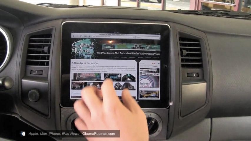 iPad w samochodzie (fot. obamapacman.com)
