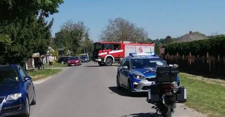 Kobieta po wyjściu z autobusu, weszła pod jadący motocykl — interweniował helikopter LPR
