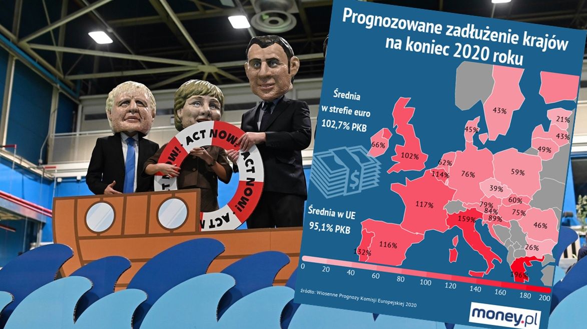 Walka z gospodarczymi skutkami epidemii koronawirusa oznacza skokowy wzrost zadłużenia Europy.