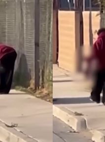 Zombie z Kalifornii. Mężczyzna gryzł odciętą ludzką nogę na ulicy