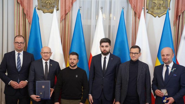 Spotkanie ukraińskiego prezydenta z prezydentami Lublina, Chełma, Rzeszowa i Przemyśla