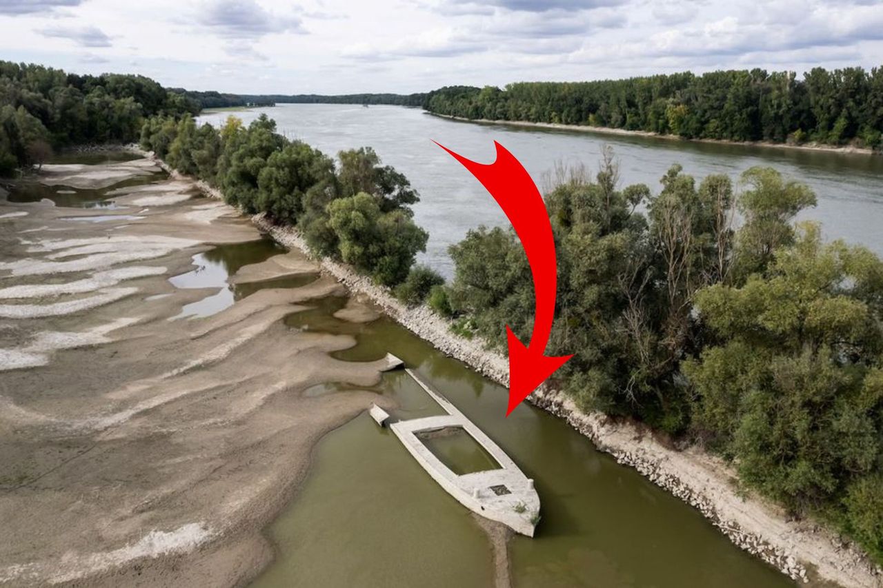 A mysterious discovery on the Danube. The water receded and revealed findings.