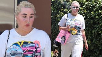 Kolorowa Amanda Bynes puszcza dymka, spacerując ulicami Los Angeles