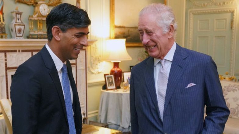 Król Karol III na spotkaniu z premierem