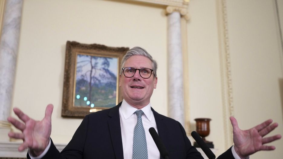 Temporary
Britain's Prime Minister Keir Starmer gestures as he speaks during a St Patrick's Day reception at 10 Downing Street in London, Wednesday, March 19, 2025.(AP Photo/Kirsty Wigglesworth, Pool)
Kirsty Wigglesworth