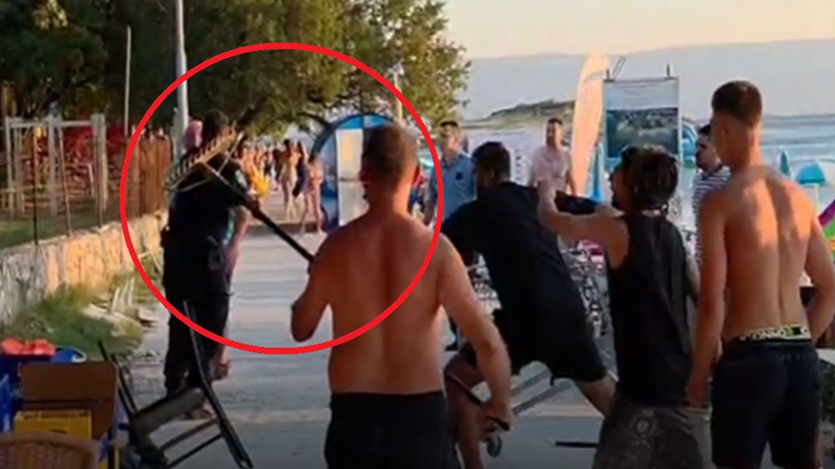 Bójka Chorwatów i Niemców.