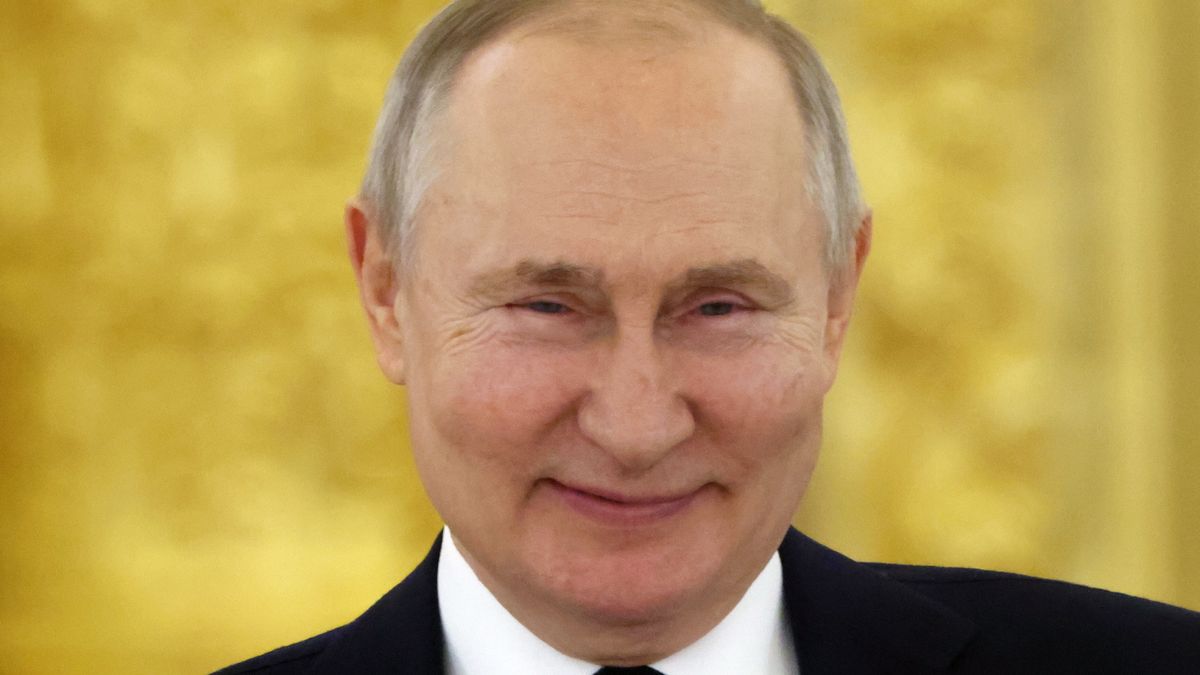 MOSCOW, RUSSIA - APRIL 06: (RUSSIA OUT) Russian President Vladimir Putin reacts during the summit of Russian-Belarussian Supreme State Council, at the Grand Kremlin Palace, on April 6, 2023 in Moscow, Russia. Belarus President Lukashenko arrived in Moscow for a two-day visit to attend an annual Russian-Belarussian Summit. (Photo by Contributor/Getty Images)