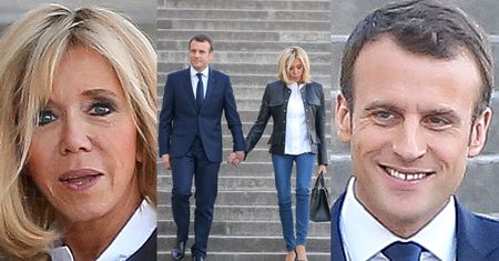 Miłość Brigitte i Emmanuela Macronów kwitnie na schodach w Paryżu (ZDJĘCIA)