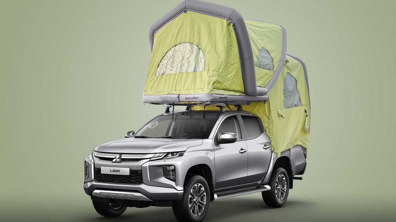 Mitsubishi L200 może być kamperem. Wystarczy niemiecki namiot