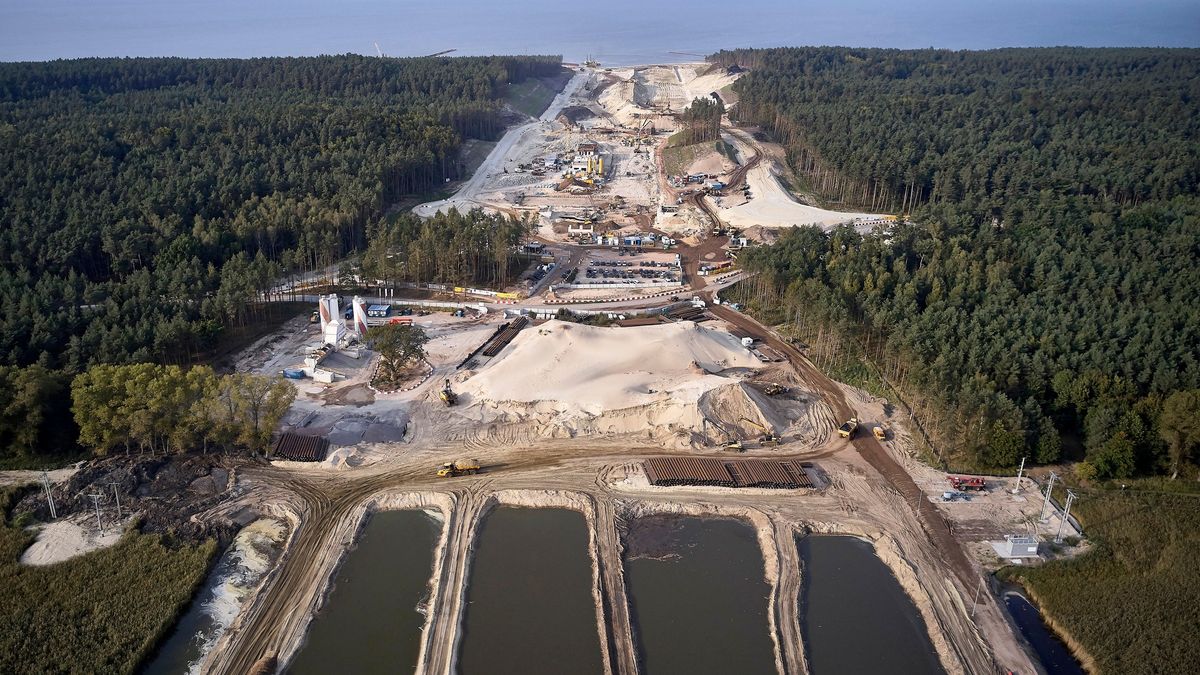 Przekop Mierzei Wiślanej - zdjęcie z września 2020 roku