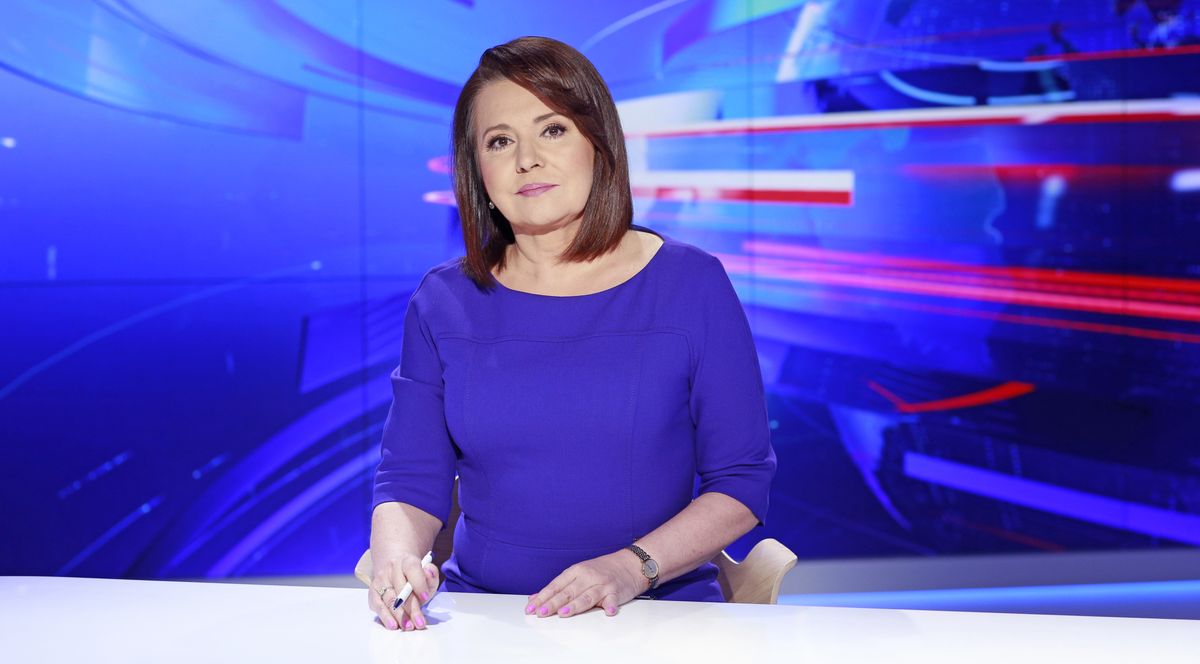 Danuta Holecka, jedna z prezenterek głównych wydań "Wiadomości" TVP