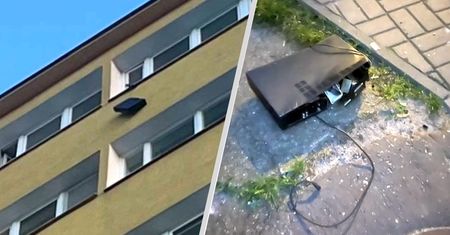 Sprzęty leciały z "nieba". Niecodzienna interwencja w Warszawie