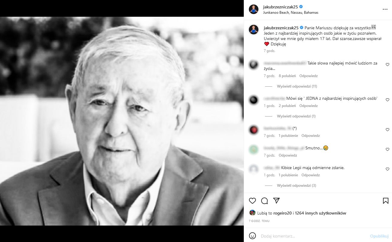 Jakub Rzeźniczak żegna Mariusza Waltera