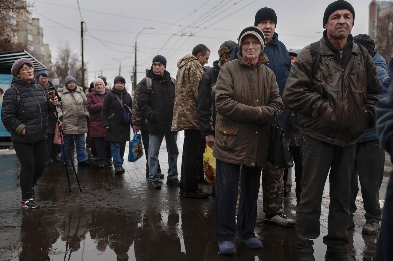 Huge lines in Russia are the norm today, people are afraid for their future.