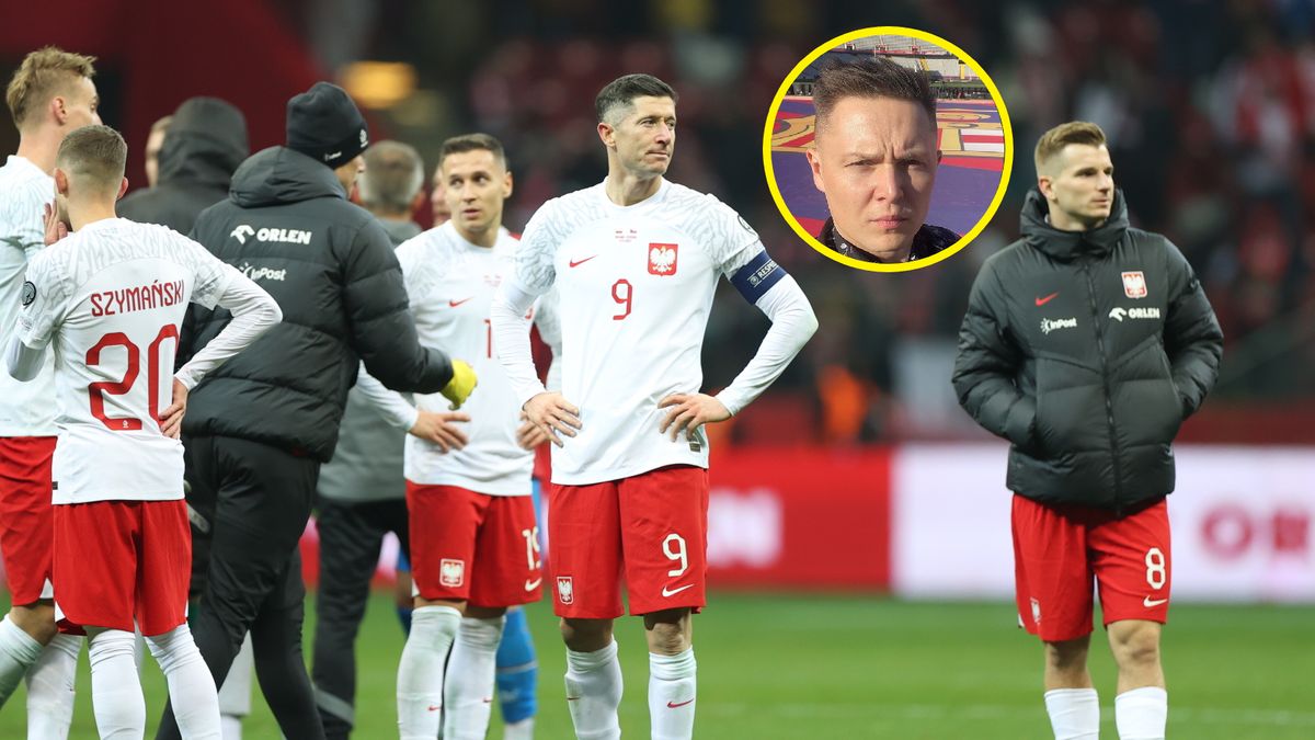 Na zdjęciu reprezentacja Polski po meczu z Czechami. W "ramce" Tomasz Ćwiąkała.